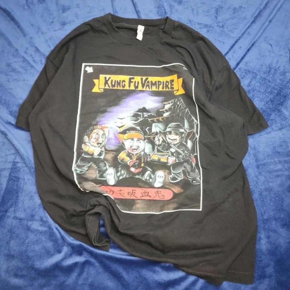 Kung Fu Vampire Garbage Pail Kids Black Band Merch Tshirt Xl